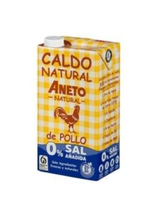 Caldo Natural De Pollo 0% Sin Sal Añadida 1 Lt de Aneto
