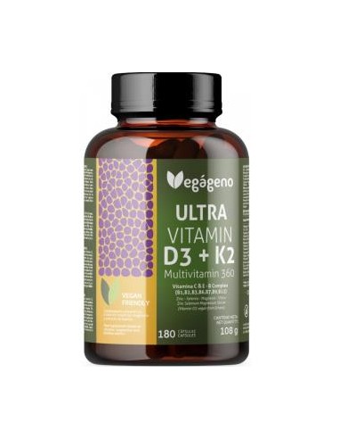D3-K2 Multivitamina 360 180 Cap. de Vegageno