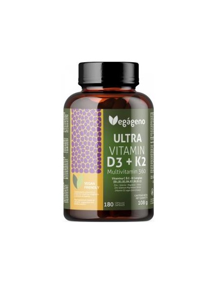 D3-K2 Multivitamina 360 180 Cap. de Vegageno