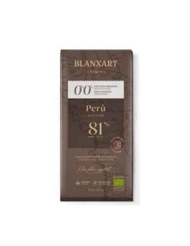 Chocolate Peru 81% S/Azucar S/Edulcorante 75 Gr Eco de Blanxart