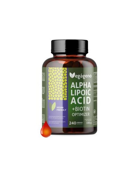 Alpha Lipoic Acid Con Acido Folico 600 Mg 240 Cap. de Vegageno