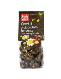 Huevos De Chocolate Negro Con Corazon Guianduja 100 Gr. Bio de Baule Volante