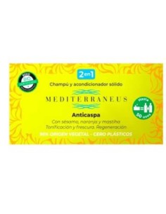 Mediterraneus Champu-Acondicionador Solido Anticaspa 55 Gr. de Mundonatural