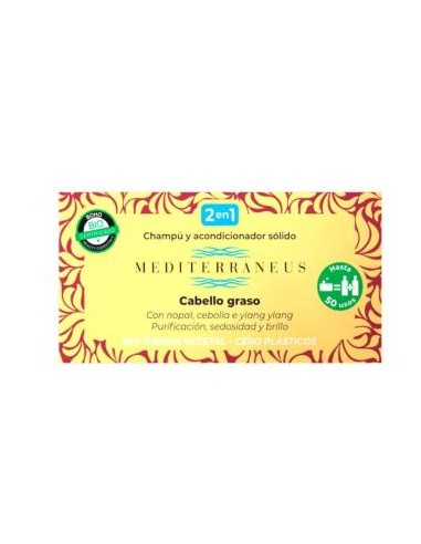 Mediterraneus Champu-Acondicionador Solido Cabello Graso 55 de Mundonatural