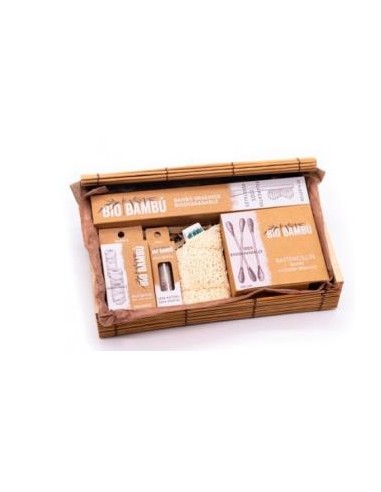 Caja Regalo: Cepillo, Hilo Dental,Bastoncitos de Biobambu