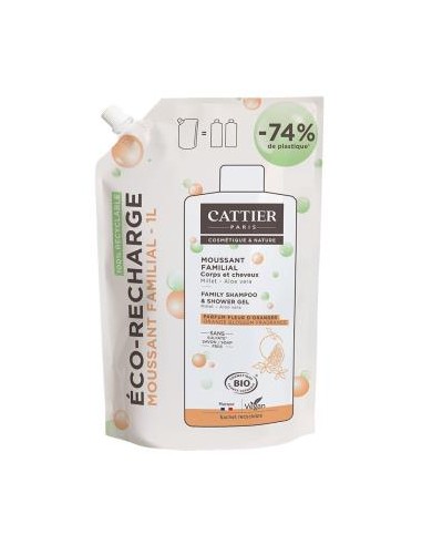Recarga Gel Ducha Y Champu Familiar Ss 1L de Cattier
