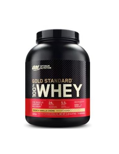 On 100% Whey Gold Stand French Vanilla Creme 2280G de Optimum Nutrition