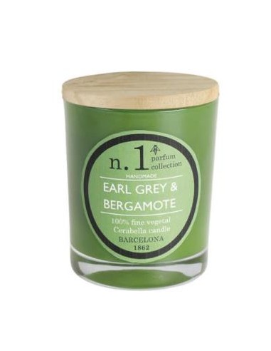 Vela Vaso Perf1 Early Grey-Bergamote 7,5X9Cm 1Ud. de Cerabella