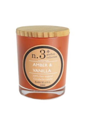 Vela Vaso Perf3 Amber-Vainilla 7,5X9Cm 1Ud. de Cerabella