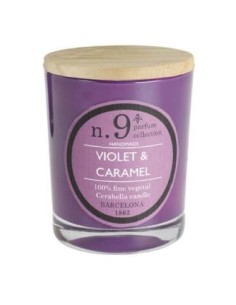 Vela Vaso Perf9 Violet-Caramel 7,5X9Cm 1Ud. de Cerabella