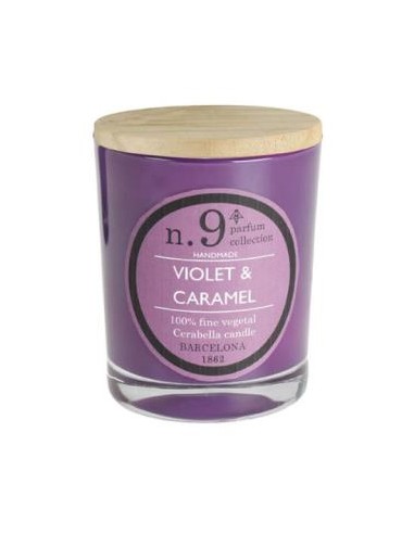 Vela Vaso Perf9 Violet-Caramel 7,5X9Cm 1Ud. de Cerabella