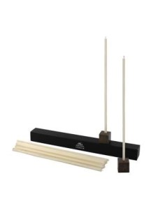 Set 20 Velas+2 Candelabros N1 Blanca 0,5X24Cm. de Cerabella