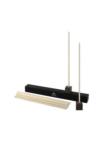 Set 20 Velas+2 Candelabros N1 Blanca 0,5X24Cm. de Cerabella