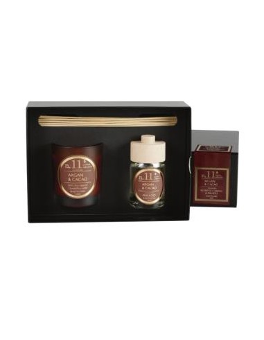 Setperf11 Vela+Mikado Argan-Cacao 23X16,6X8,3Cm. de Cerabella