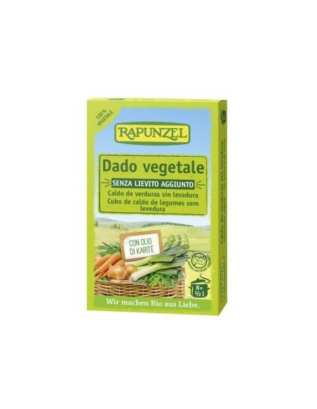 Caldo Verduras Sin Levadura 8Cubitos. Bio de Rapunzel
