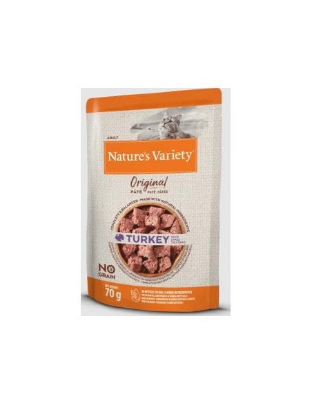 Natures Variety Feline Adult Pate Pavo 12X70Gr. de Nature S Variety Vet