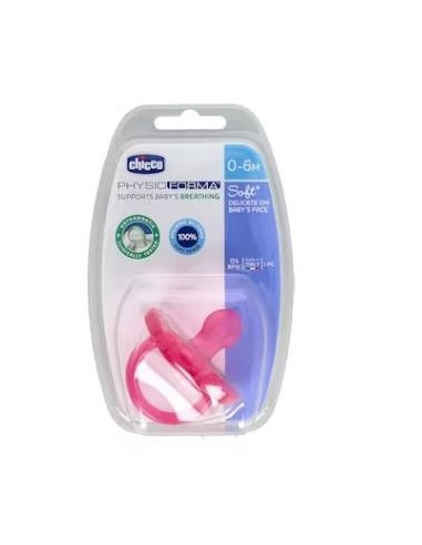 Chupete Physio Soft Silicona Anat Rosa 0-6 1Un de Chicco