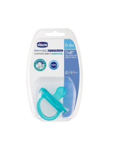Chupete Physio Soft Todo Silicona 0-6M 1Un Azul de Chicco