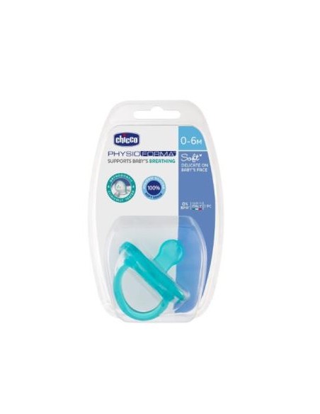 Chupete Physio Soft Todo Silicona 0-6M 1Un Azul de Chicco