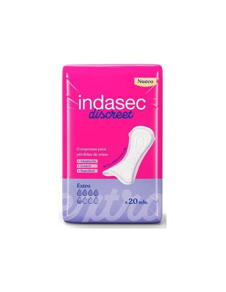 Compresa Indasec Discreet Abso Extra 350Ml 20Un de Indasec