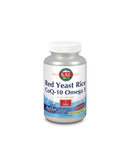 Kal Red Rice - Q10 - Omega 3 60Perlas de Solaray