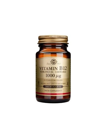 Vitamina B12 Cianocobalamina 1000Mcg. 100Comp.Mast de Solgar