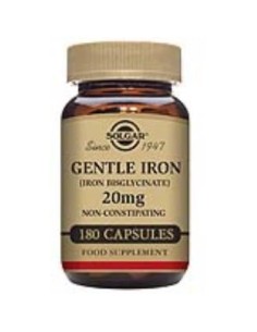 Hierro Gentle (No Estriñe) 20Mg. 180Cap. de Solgar