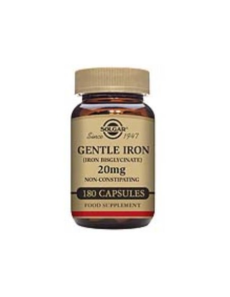Hierro Gentle (No Estriñe) 20Mg. 180Cap. de Solgar