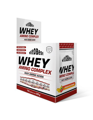 Whey Amino 15 Sobres 30 G Fresa-Plátano de Vit.O.Best