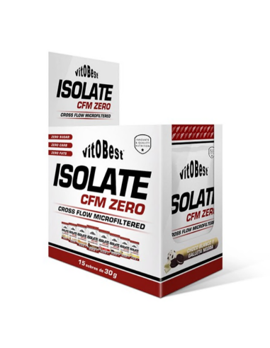 Isolate CFM Zero 15 Sobres 30g Vit.O.Best Blanco y Negro
