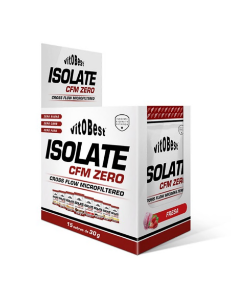 Isolate Cfm Zero 15 Sobres 30g Sabor Fresa Vit.O.Best