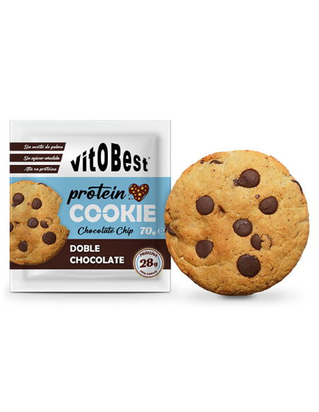 Cookie Protein Doble Choco 12 Uds. Vit.O.Best, sabor y energía