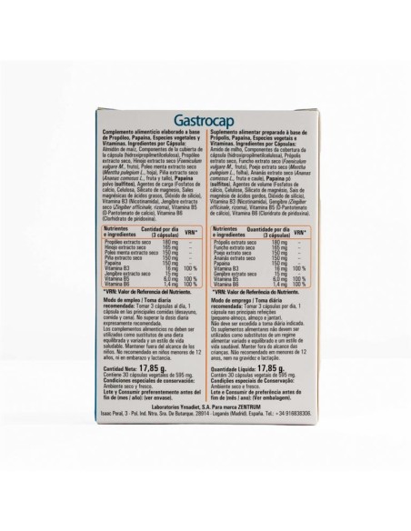 Gastrocap 30 Caps. V de Ynsadiet
