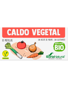 Caldo Vegetal 10 Pastillas Bio Vegan de Soria Natural