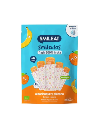 Smilados De Albaricoque Y Plátano Bio, 50 G de Smileat