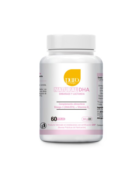Pack 2 ud Natural DHA Embarazo y Lactancia 60 perlas de Puro Omega