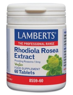 Rhodiola Rosea 250 mg 60 cápsulas Lamberts  Energía natural 2