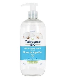 Gel Flor Algodon Limpiador Manos 500Ml Bio de Natessance 2
