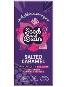 Chocolate Negro 58% con Caramelo salado 75 g de Seed&Bean 2