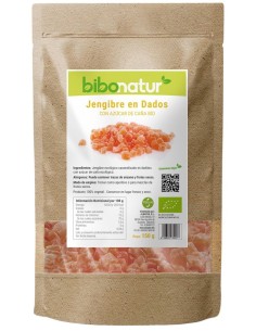Jengibre en Dados con Azúcar de Caña Bio
