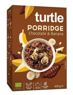 Porridge Chocolate & Banana GF (Gachas de avena y muesli con chocolate y platano) 400g de Turtle 2
