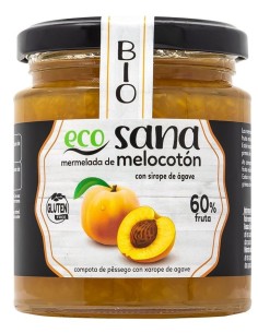 Mermelada Extra Melocoton S/Azucar Con Agabe Sirope Bio 260G 2