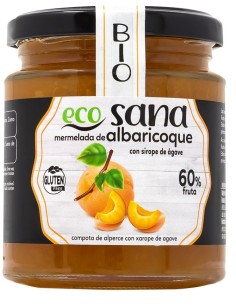 Doce Extra de Damasco Sem Açúcar Com Calda de Agave Biológico 260G Ecosana 2