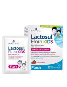 Lactosul Flora Kids Flash Fresa 10 Sobres Bucodispersables 2
