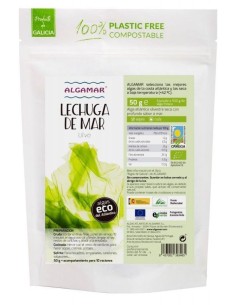Lechuga de mar en copos (Ulva) Bio 50g Algamar 2