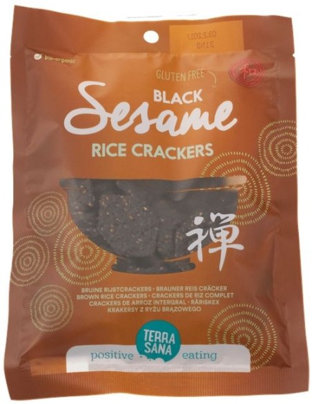 Crackers de Arroz Integral con Sésamo Negro