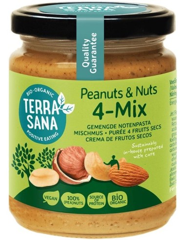 Crema de Frutos Secos con Cacahuetes 4-Mix