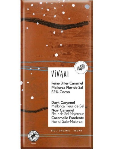 Chocolate Negro 62% Con Caramelo Y Flor De Sal 80G Vivani