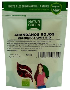 Arandanos Rojos Deshidratados Bio 125 G de Naturgreen 2