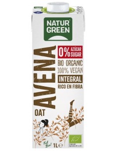 Bebida de Avena Integral Bio Naturgreen 0% Azúcares Saludable 2